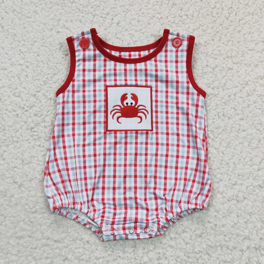 Toddle baby boy crab print summer romper, SR0157