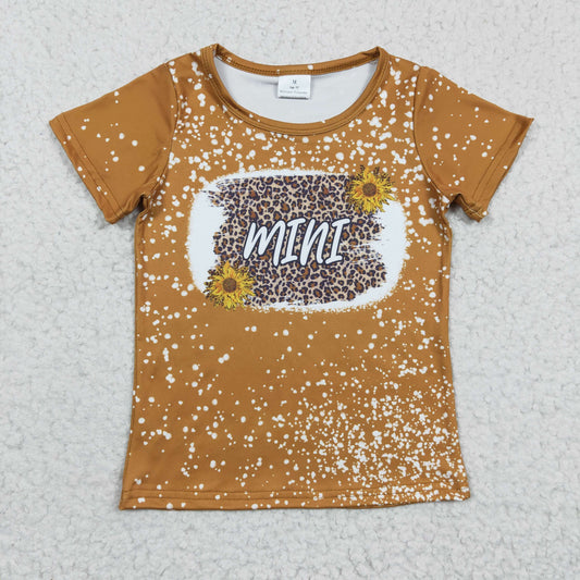 Baby girls mini print short sleeve top , GT0098