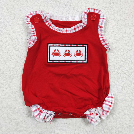 Girls crab print summer romper, SR0156