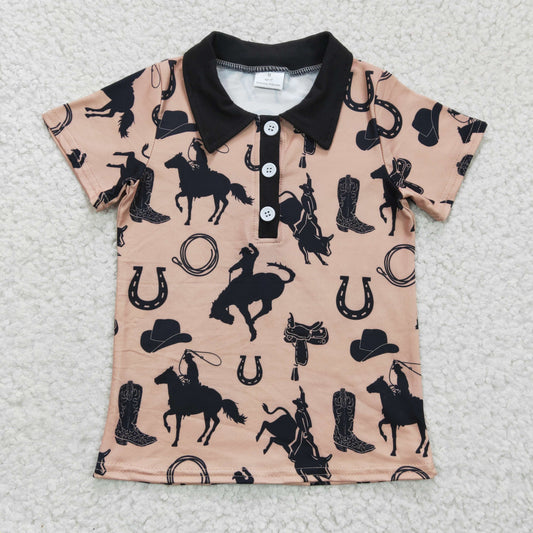 cowboy short sleeve polo shirt BT0132