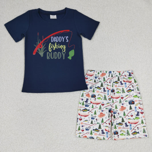 toddle boy kids  fishing summer short outfit