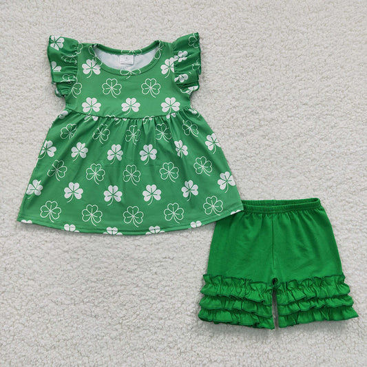 Girls Saint Patrick's Day short outfit,A11-21