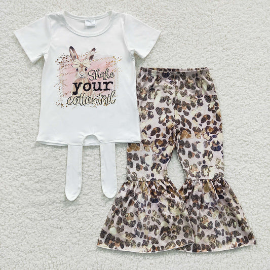 Girls leopard rabbit Easter outfit GSPO0354