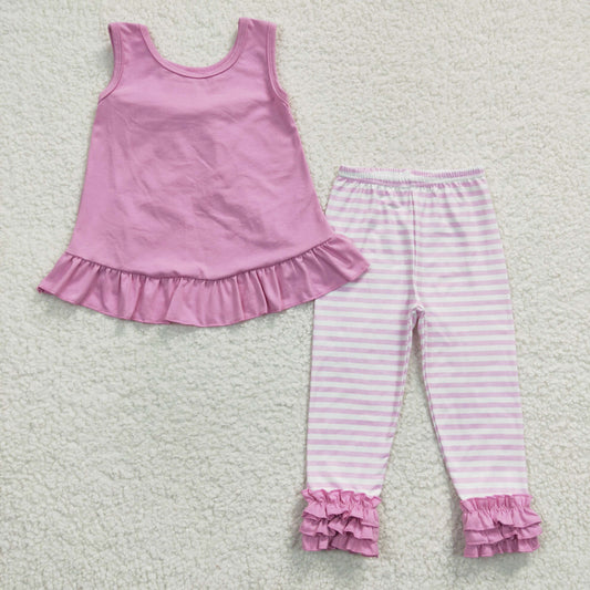 pink top ruffle pants boutique outfit GSPO0507