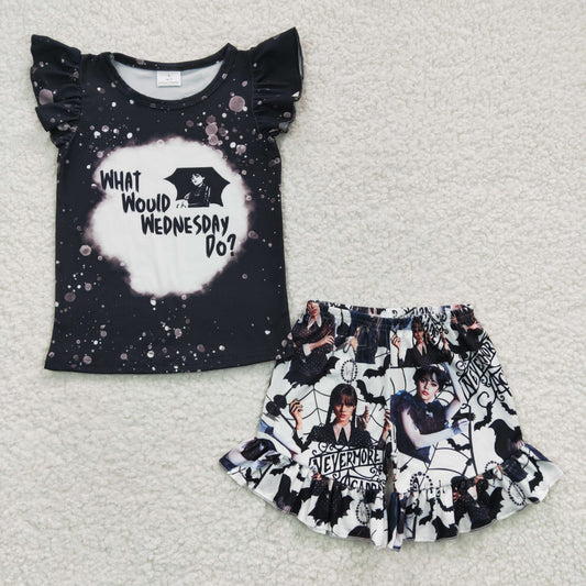 baby girls summer movie style short outfit, GSSO0177