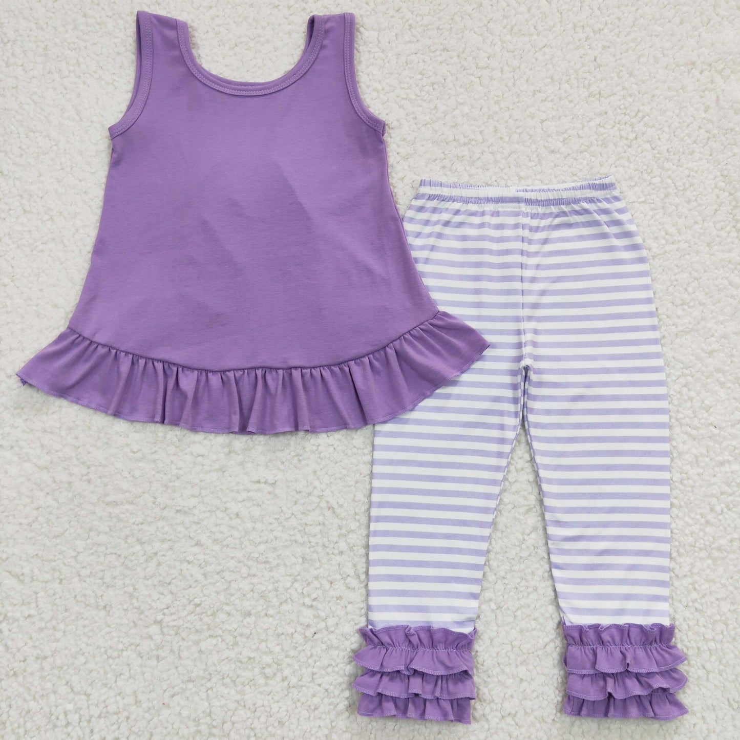 lavender top ruffle pants boutique outfit GSPO0506