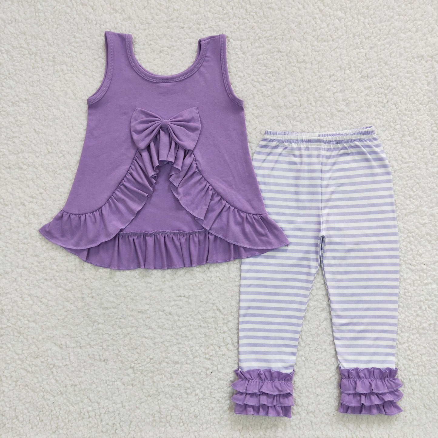 lavender top ruffle pants boutique outfit GSPO0506