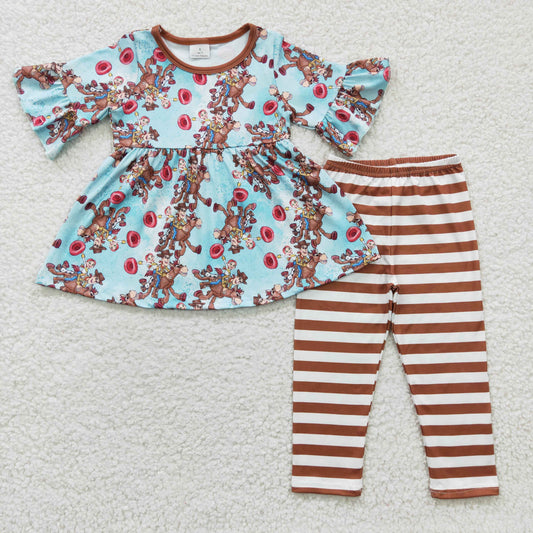 girls short sleeve tunic top stripes leggings outfit GSPO0389, Nov 25th