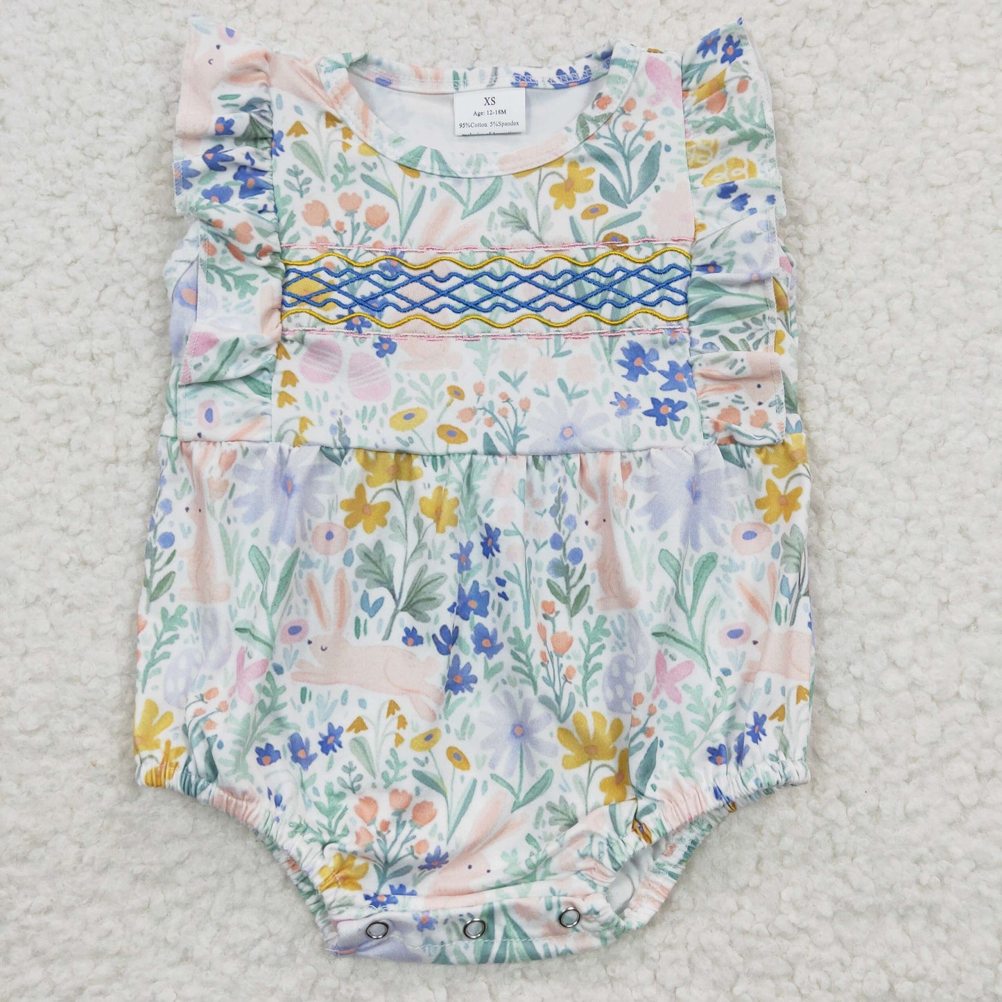 Embroidery one piece short sleeve floral romper, SR0262
