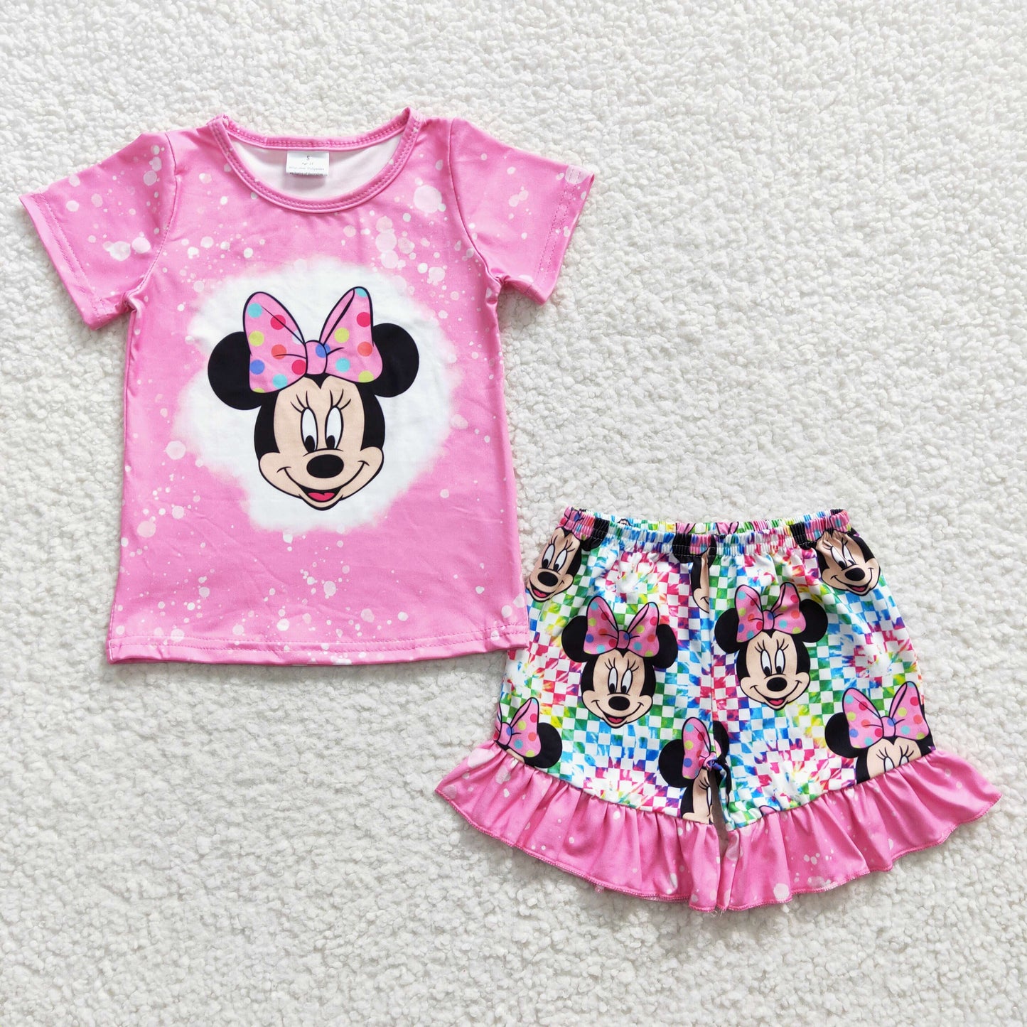 baby girls summer cartoon outfit ,GSSO0163