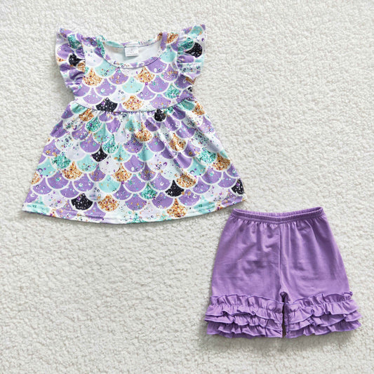 girls  design summer short set