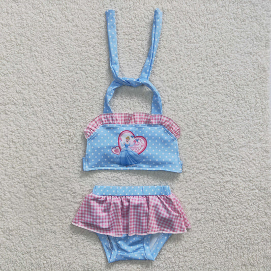 girls cartoon 2pcs bathing suit,  S0059