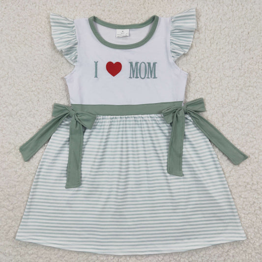 Baby girls I LOVE Mom Mothers day dress, GSD0257