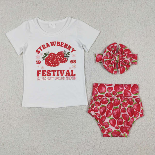 strawberry boutique bummies set