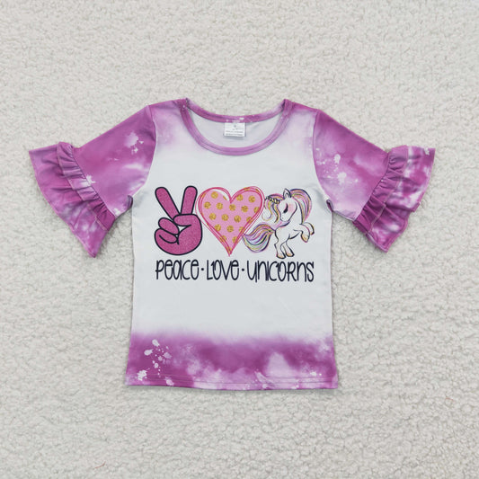 peace love horse short sleeve top