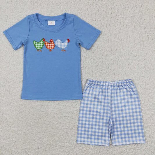 chicken plaid style wholesale kids clothing