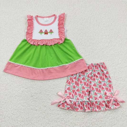 Infant toddle girls  strawberry summer short sleeve outfit ,GSSO0179