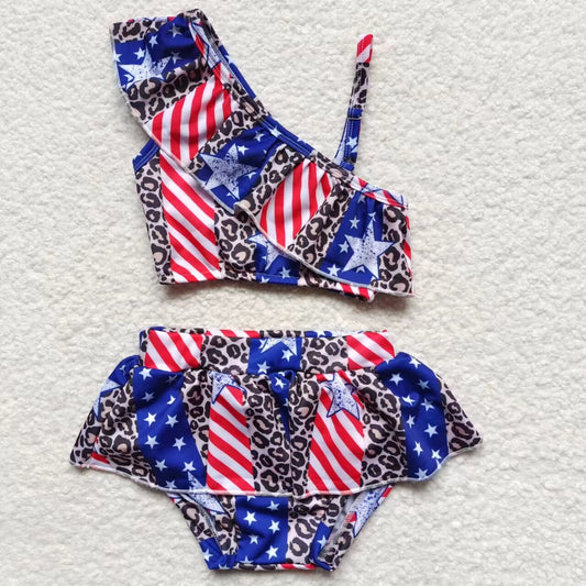 July 4th start print bathing suit swimming suit 6-12m to 7-8t only