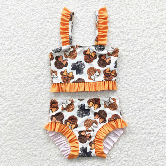 Girls cartoon 2pcs bathing suit,  S0046