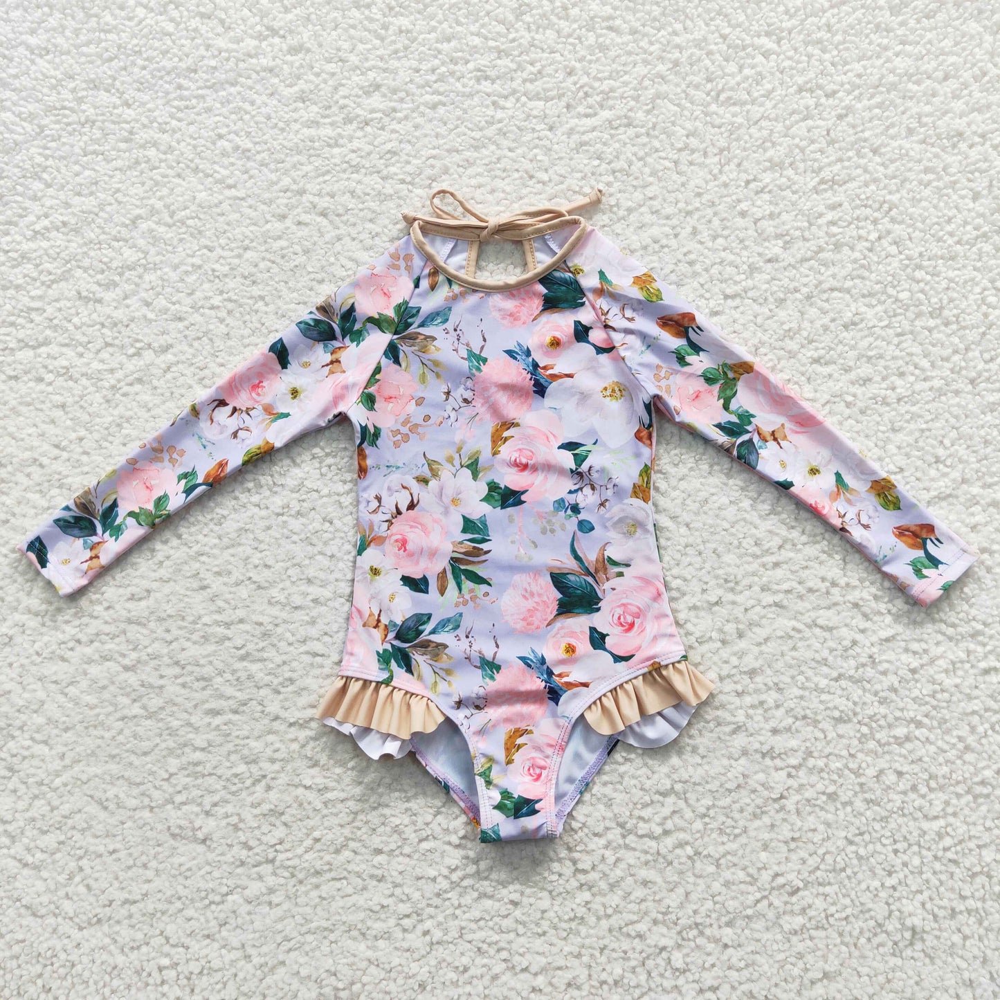 girls long sleeve swimming suit