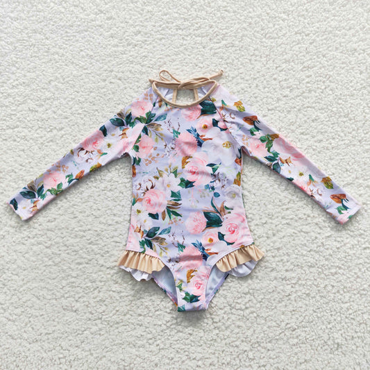 girls long sleeve swimming suit