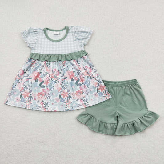 girls floral clothing set