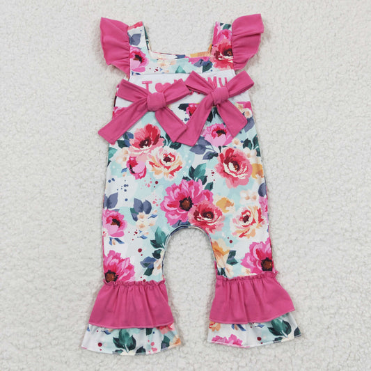 I love mommy floral romper