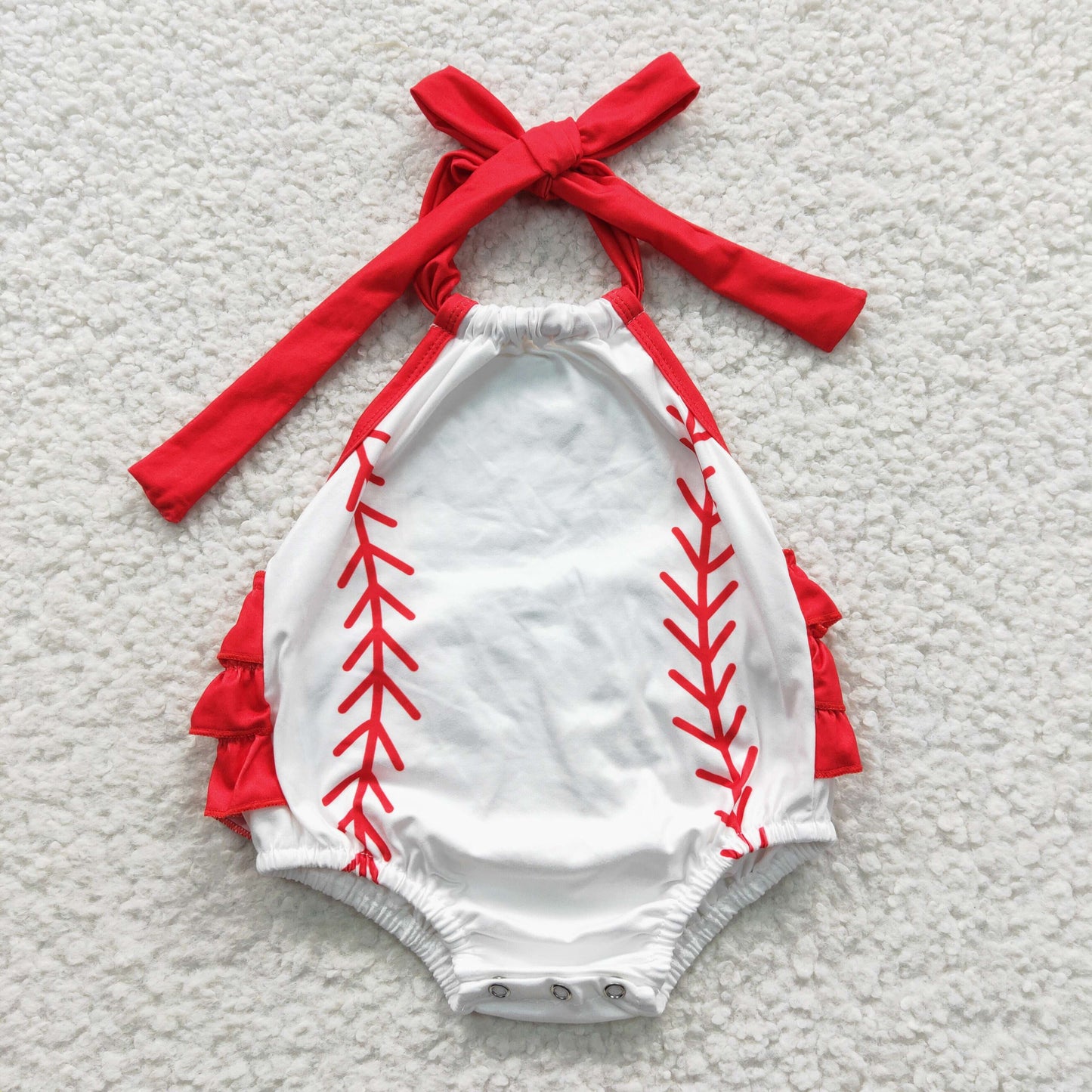 baseball one piece bubble romper