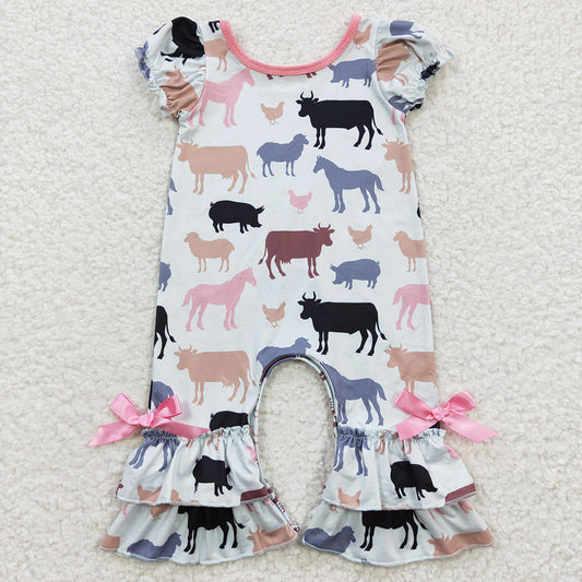 farm animal one piece romper