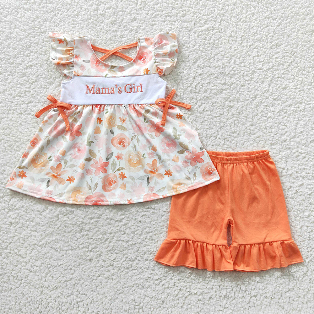 Mamas girls floral print summer outfit