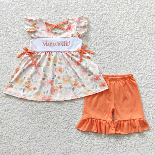 Mamas girls floral print summer outfit