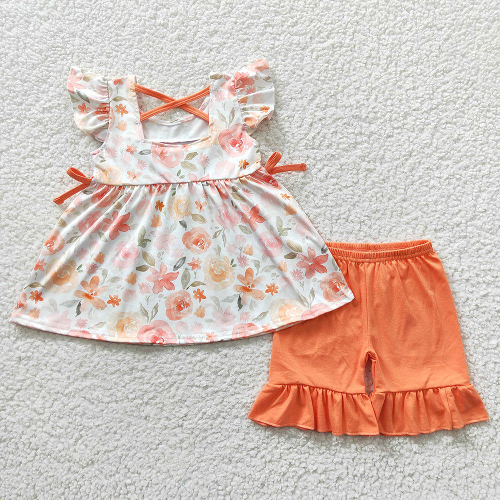 Mamas girls floral print summer outfit