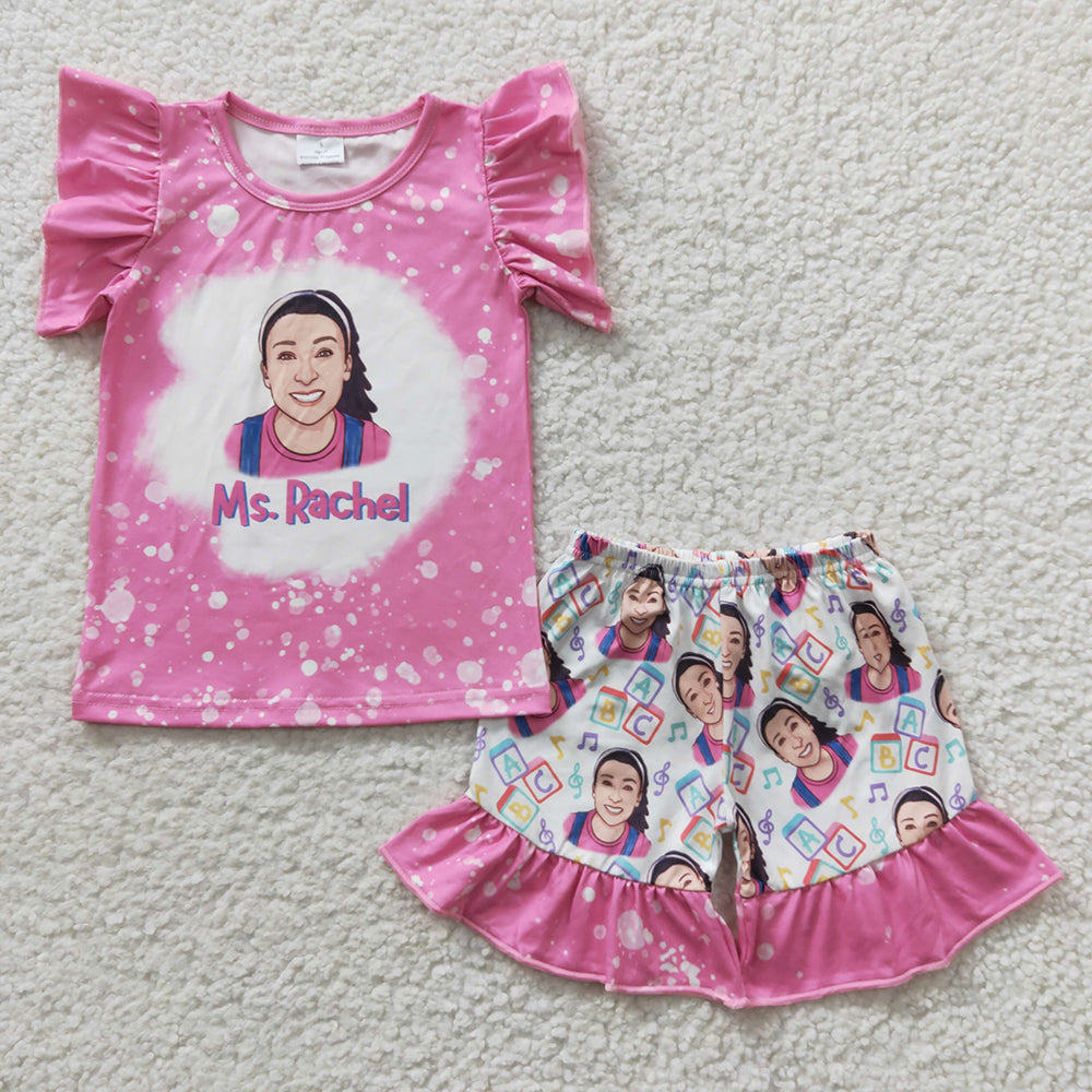 wholesale girls  2pcs teacher shorts set