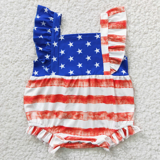 July 4th star print romper wholesale price