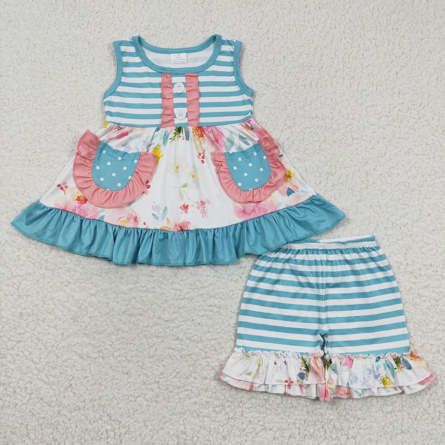 wholesale children girls floral clothing  set