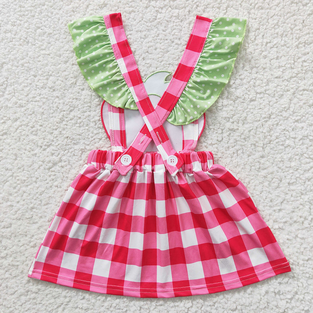 embroidery strawberry dress wholesale girls dress