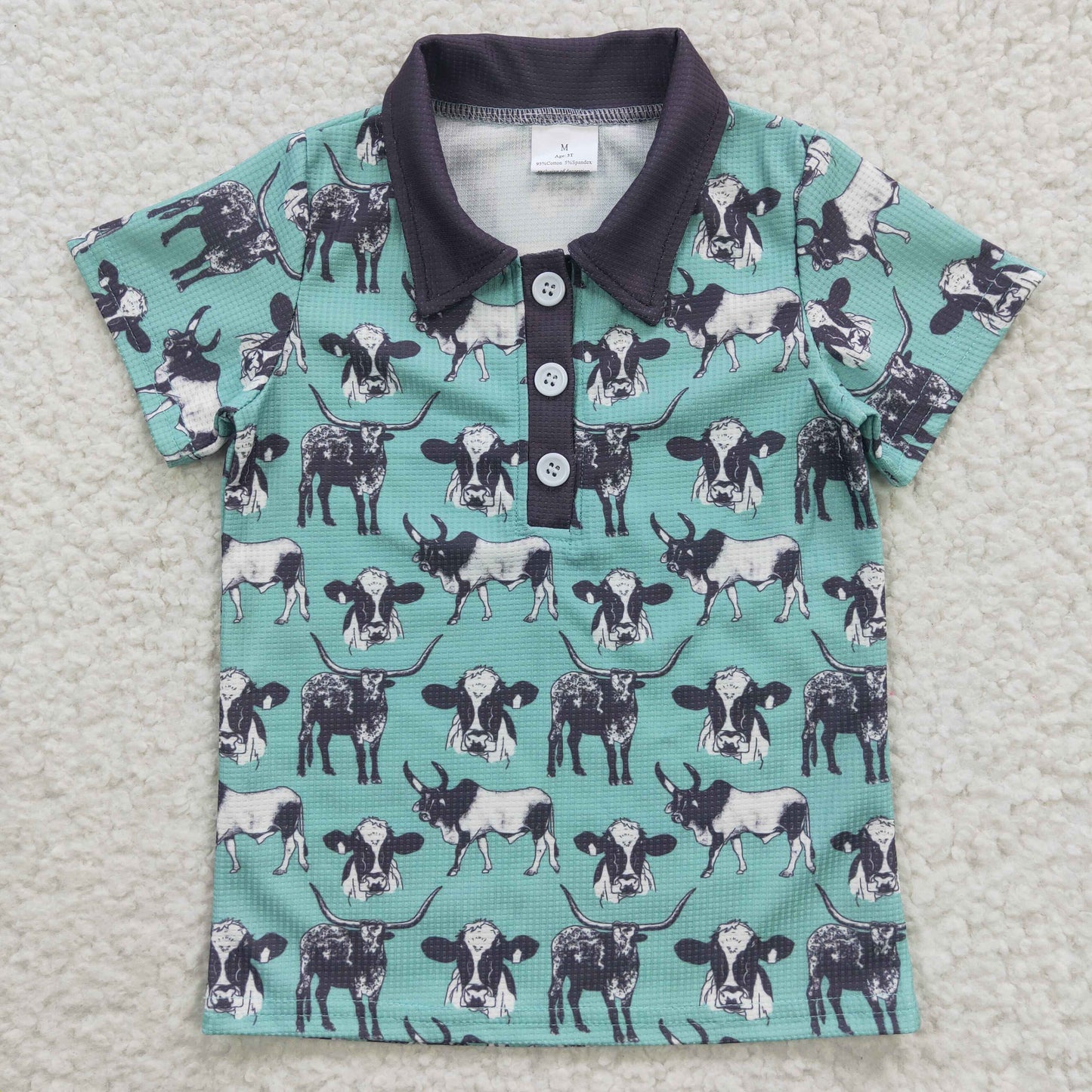 farm cow short sleeve polo shirt ,BT0211