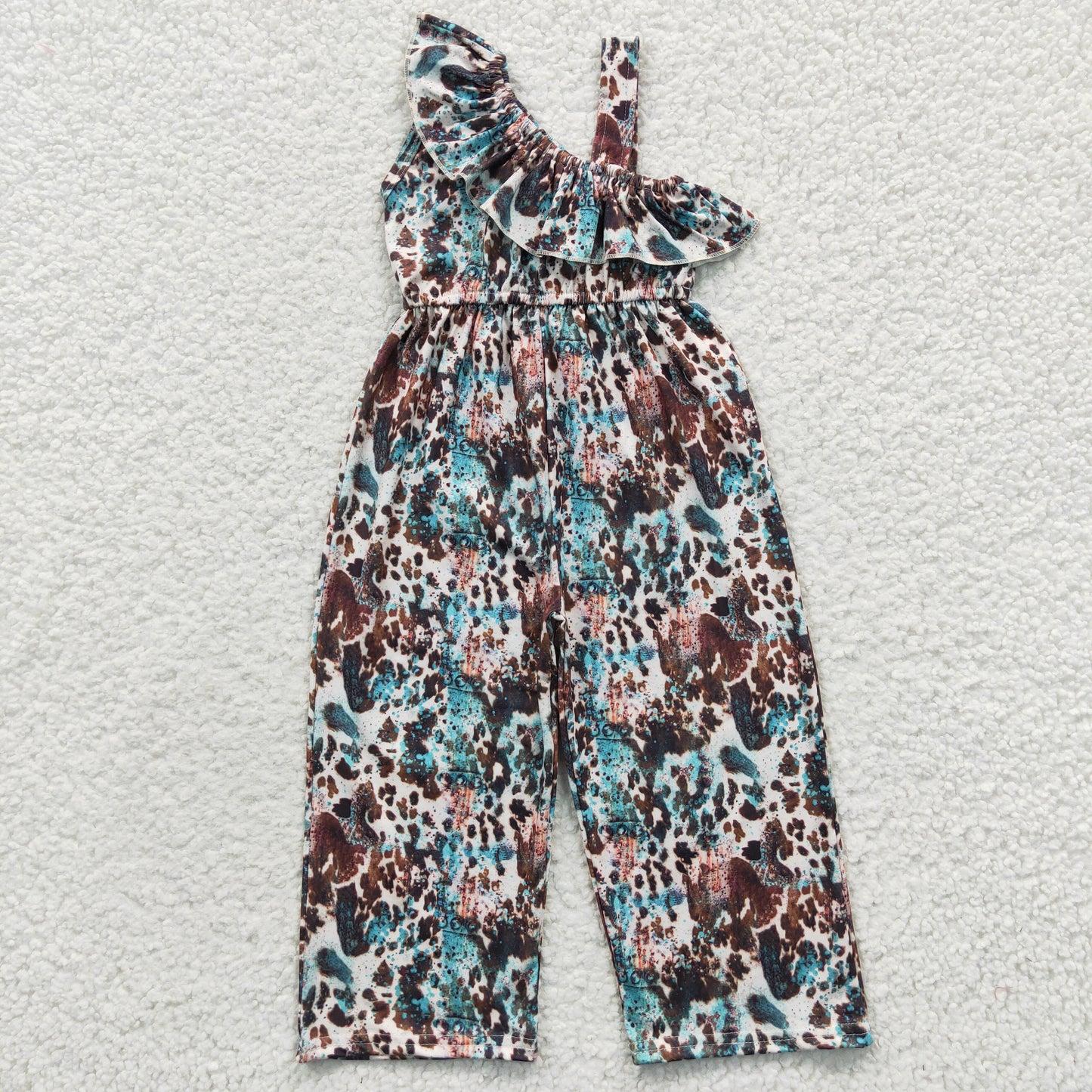 cowhide western jumpsuit wholesale girls boutique romper