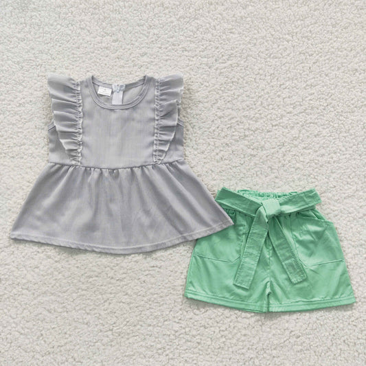 girls woven summer outfit