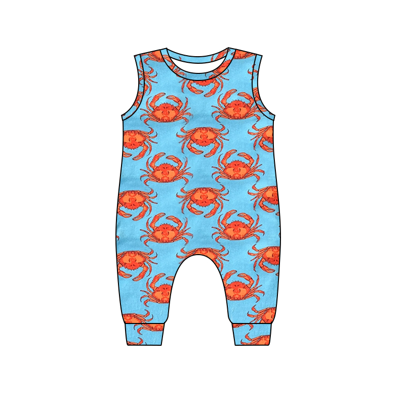 Pre-orde  boy sleeveless crab romper, SR0196, Dec 8th