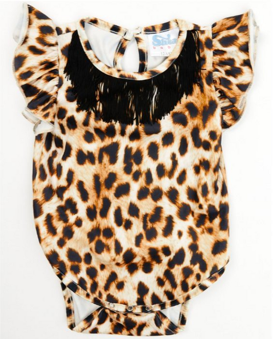 Pre-orde  toddle girls cheetah romper, SR0202, Dec 20th