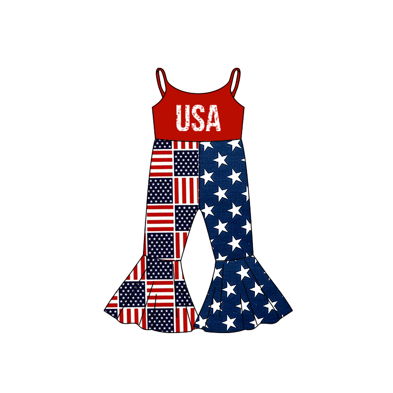 Pre-order July 4th patriotic summer  jumpsuit SR0265,Jan 11th