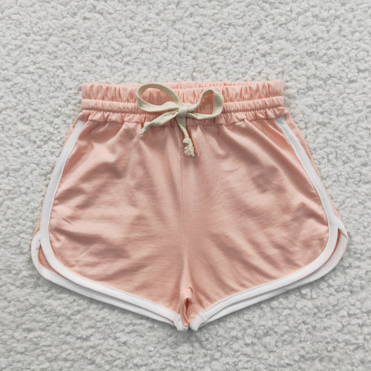 pink cotton sports shorts