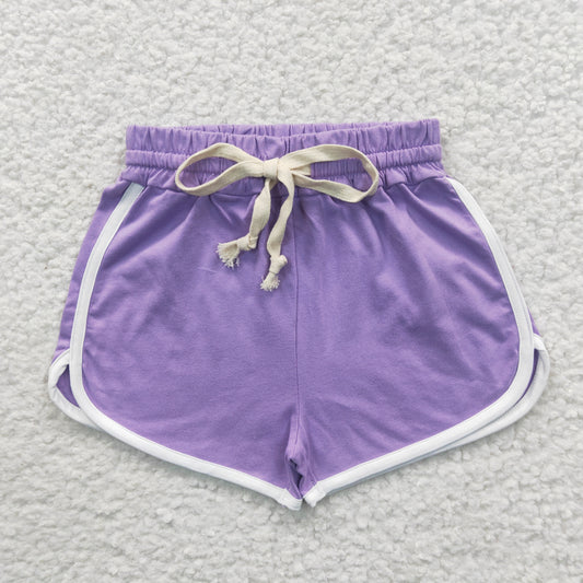 lavender cotton sports shorts