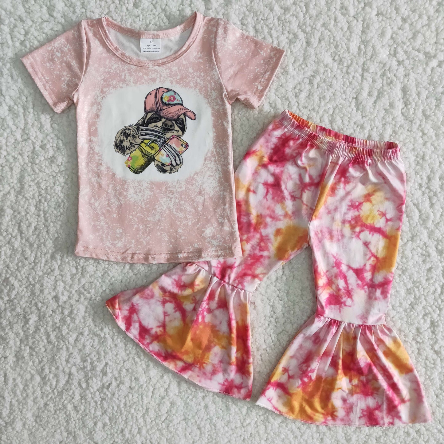 Promotion baby girls pink summer outfits