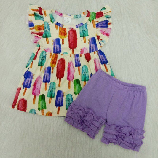 girls summer short outfit