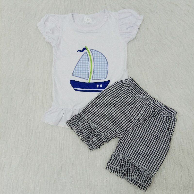 girls sailboat summer outfit