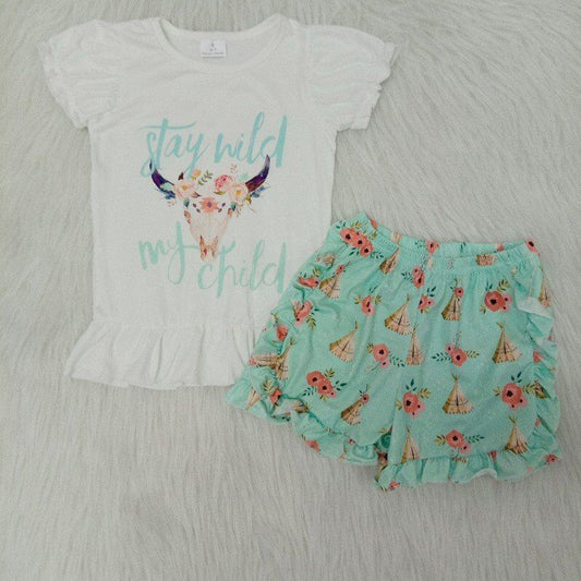 Stay wild my child summer short set