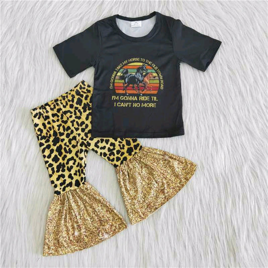 Promotion baby girls 2pcs summer clothing set