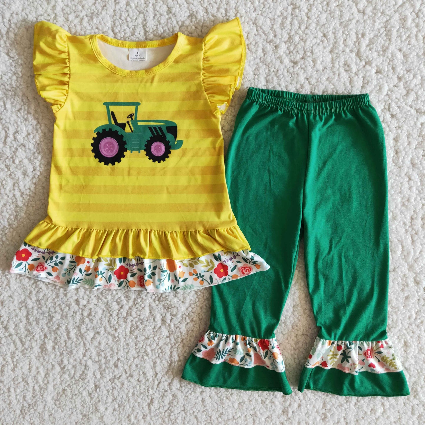 promotion baby girls 2pcs summer clothing set